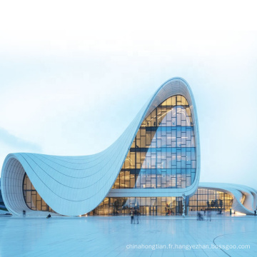 Centre culturel Aliyev Cadre en acier personnalisé Bâtiment de salle préfabriquée